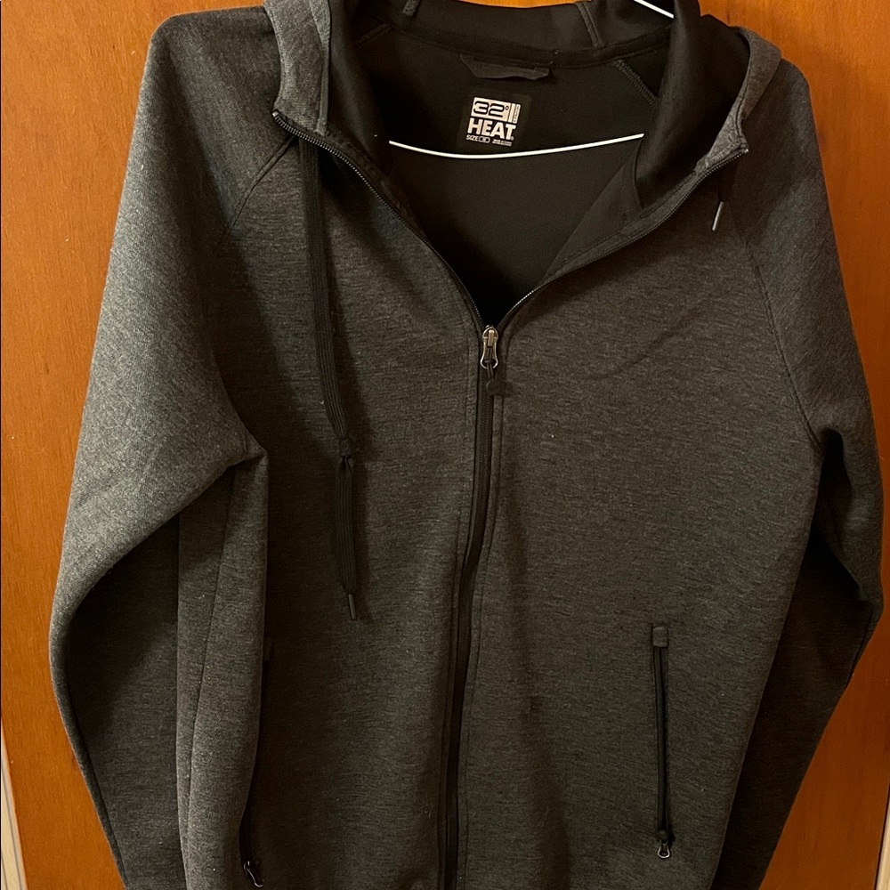 32 Degrees Men's Charcoal Zip-Up Sweater